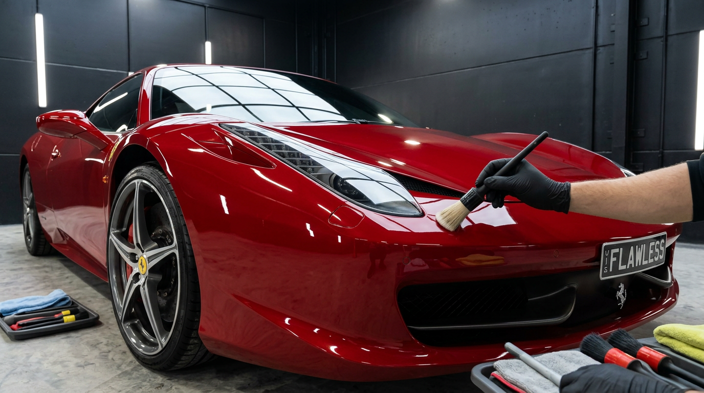 Ferrari 458 close-up detail work